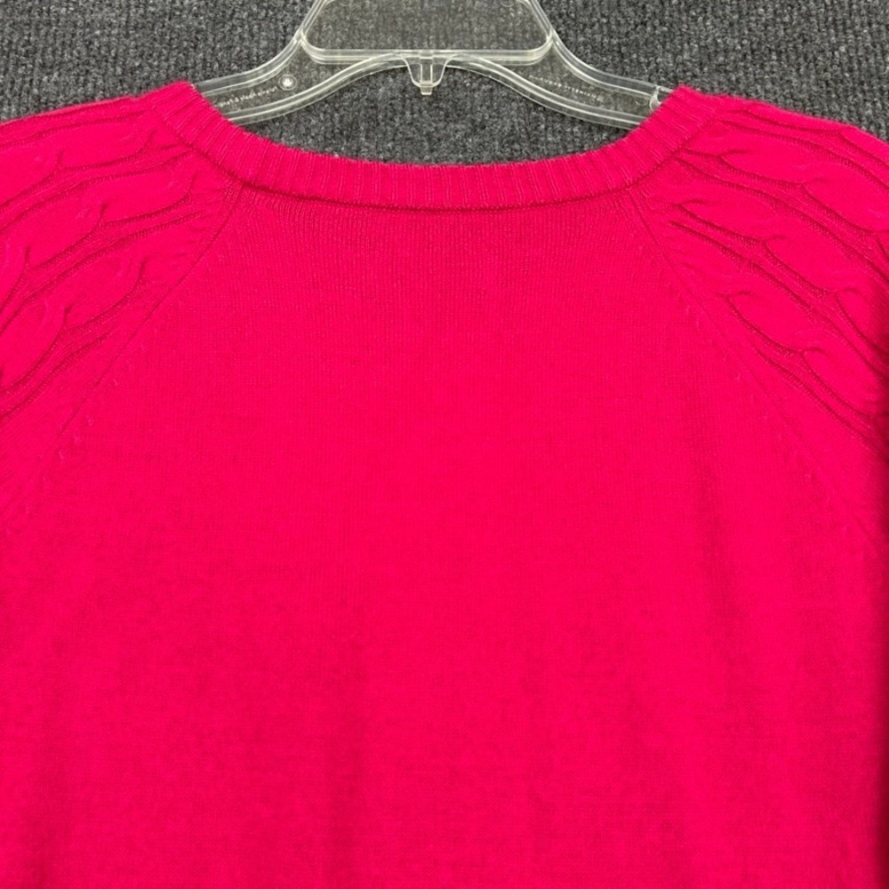 Lot of 2 - Croft & Barrow Women's L Sweaters Cable Knit Long Sleeve Blue Pink - Picture 11 of 16